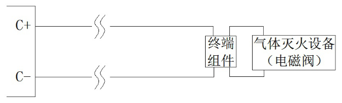 JBF5016河南气体灭火控制器喷洒启动输出接线示意图